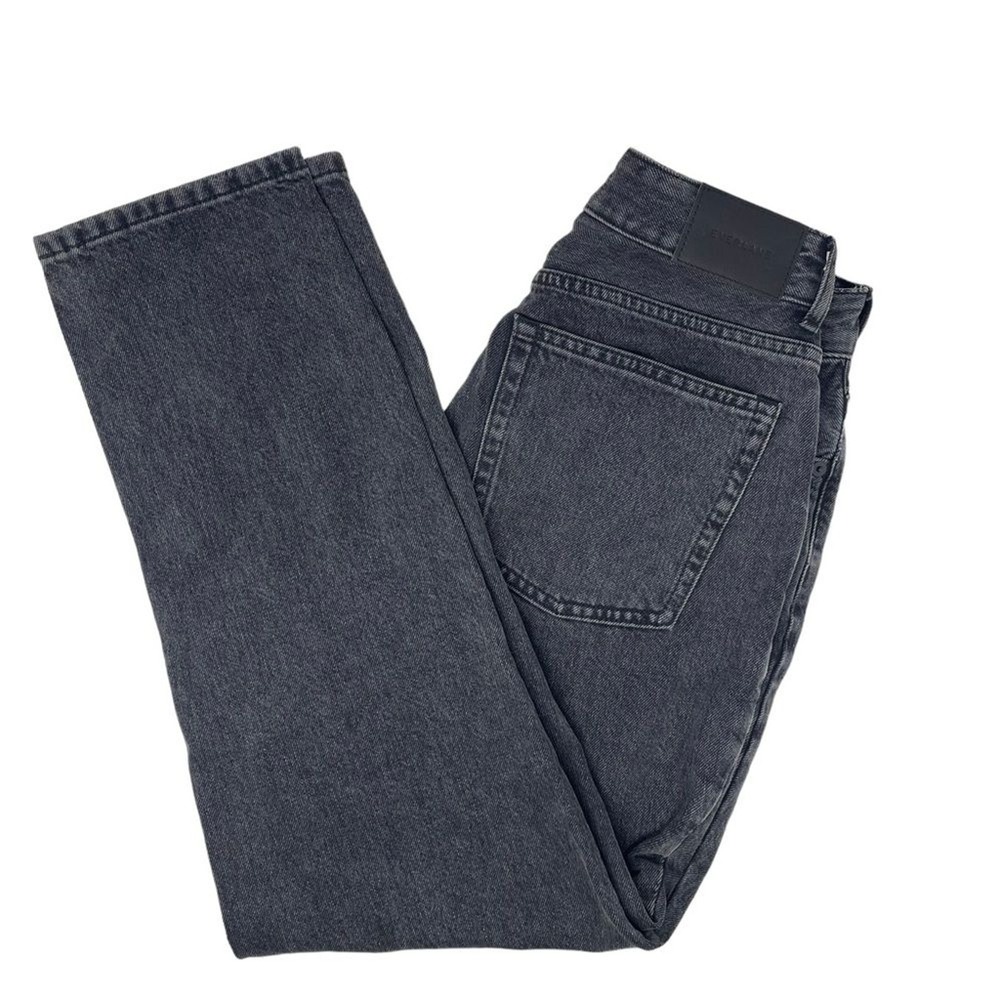 Everlane Curvy 90s Cheeky Straight Button Fly Gray Cropped Jeans Womens Size 27
